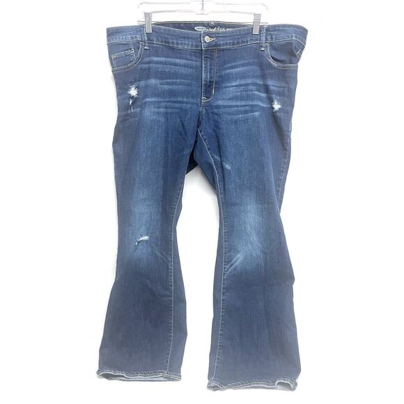 Vintage Old Navy distressed style low rise Rockstar jeans plus size 22 - Picture 1 of 4